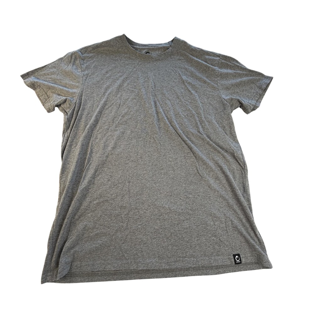 Origin Shirt Mens XL Gray Tagless Made In USA Cotton Poly Basic Crewneck Tee